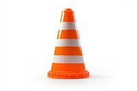 Traffic cone white background protection barricade.