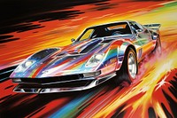 Race car painting vehicle art.