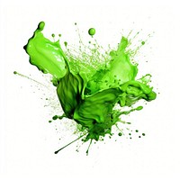 Green Paint Splatter paint white background splattered.