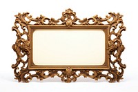 Baroque frame vintage rectangle white background architecture.