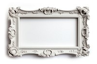 Granite frame vintage rectangle white white background.