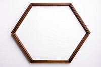 Hexagon frame vintage rectangle photo white background.