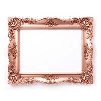 Rose gold frame white background architecture.
