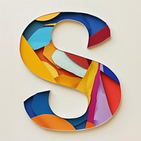 Alphabet S art number shape.
