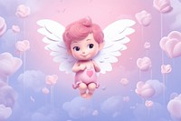 Cupid background cartoon cute doll.