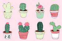 Cactus cartoon plant day.