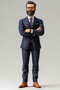Businessman standing blazer tuxedo.