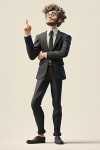 Businessman portrait standing cartoon.
