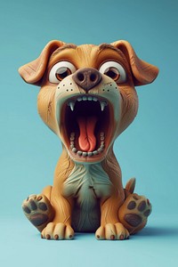 Puppy figurine cartoon toy.