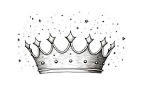 Crown drawing white background accessories.