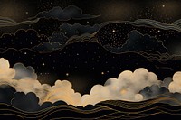 Illustration of ornament clouds backgrounds nature night.