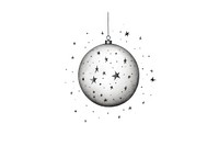 Celestial illustration of disco ball astronomy sphere night.