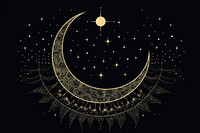 Illustration of ornament moon astronomy night illuminated.