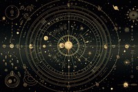 Illustration of ornament horoscope backgrounds gold constellation.