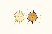 Illustration of sun and moon pattern representation creativity.