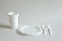 Plate fork cup disposable.