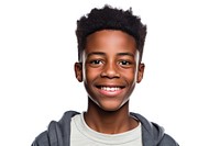 Young teenager black boy smiling portrait smile photo.