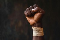 African american hand finger fist strength.