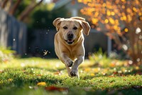 Labrador running animal mammal.
