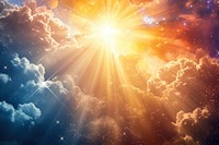 Religious celestial sky sunlight outdoors nature.