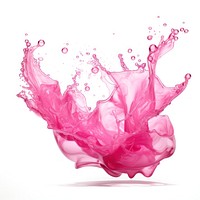 Pink Water Splash petal white background splattered.