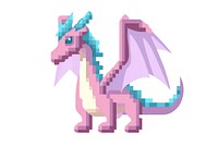 Dargon pixel animal dragon representation.