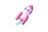 Rocket pixel graphics rocket purple.