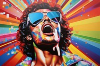 A jam art sunglasses painting.