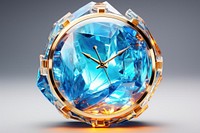 Clock gemstone crystal jewelry.