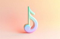 Music note icon number text creativity.
