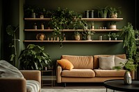 Living room architecture plant furniture.