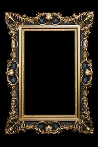 Black gold Renaissance frame rectangle photo architecture.