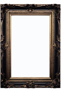 Black gold rombus Renaissance frame vintage rectangle mirror photo.