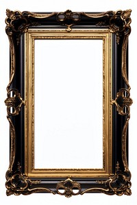 Black gold rombus Renaissance frame vintage rectangle mirror photo.