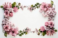 Floral frame vintage flower blossom pattern.