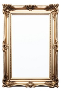 Skeleton frame vintage rectangle mirror photo.