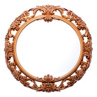 Pine wood ceramic circle Renaissance frame vintage mirror photo oval.