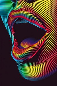 Mouth art abstract graphics.