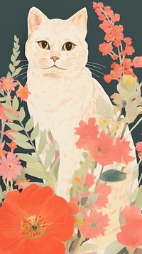 Cat art painting pattern.