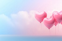 Heart balloon gradient background pink love red.