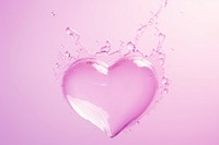 Water in heart shape backgrounds petal pink.