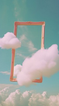 Frame cloud craft text tranquility landscape.