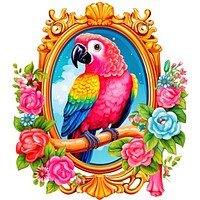 Parrot printable sticker bird representation creativity.