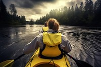 Kayaking recreation lifejacket canoeing.