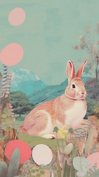 Rabbit painting rodent animal.