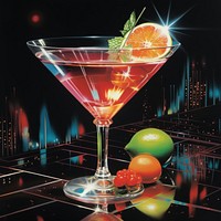 Cocktail martini fruit drink.
