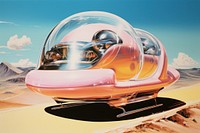 A bubble vehicle art transportation.