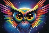 Owl animal star art.