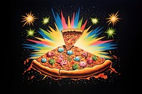 Pizza night food art.