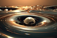 3d illustration in surreal abstract style of cosmos concentric reflection splashing.